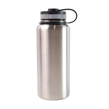 Silver Stainless Steel Double Wall Vacuum-insulated Drink Water Bottle (1000 Ml)
