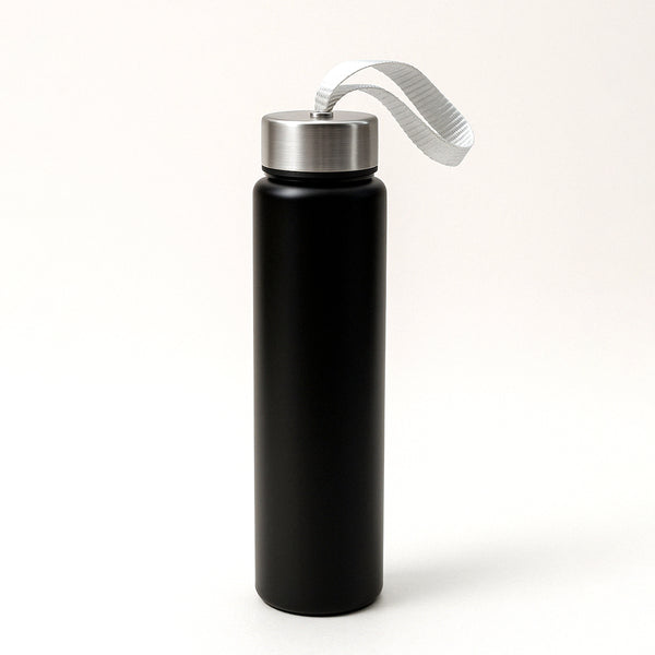 Portable Stainless Steel Water Bottle With Strap (Approx 250ml)