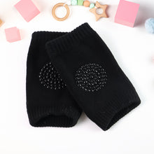 Black Toddler Wool Knit Leg Warmer (Knee Guard)