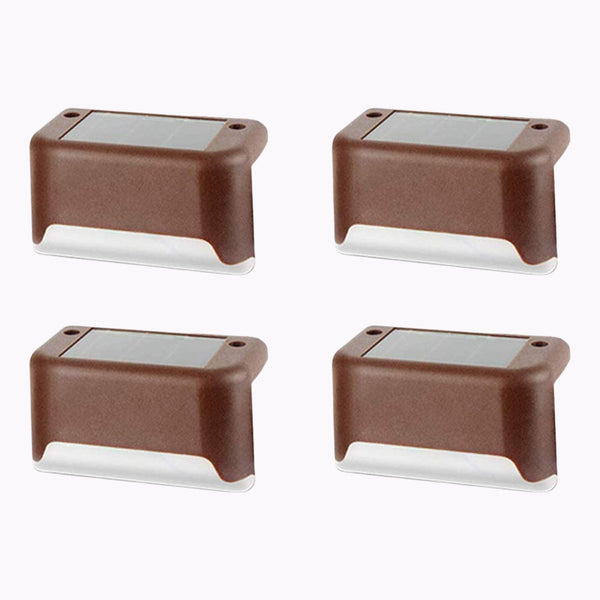 9412 Solar Decorative Lights Waterproof Durable Garden Atmosphere Lights Stair Lights Railing Lights Step Steps Lights For Outdoor Patio Courtyard Stair Step Fence Patio Stairsyard Garden Pathway ( 4 Pc Set)