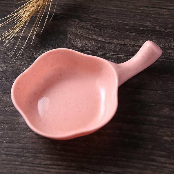Mini Flower-shaped Sauce Dish With Handle