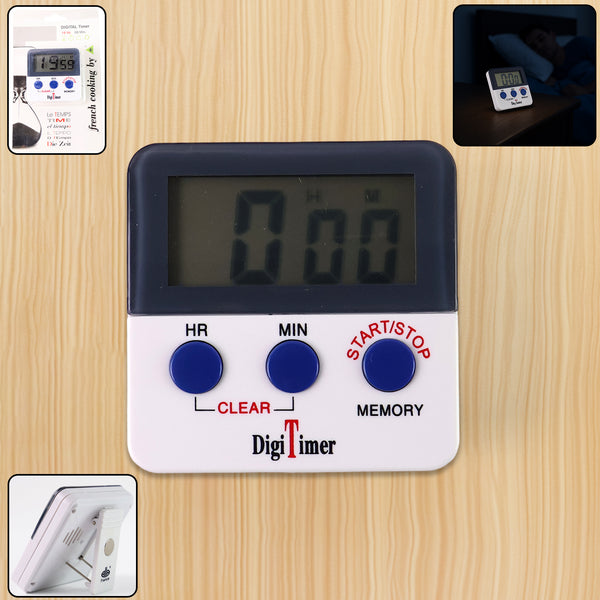 1523 Digital Kitchen Timer With Alarm  Stop Watch Timer For Kitchen  Kitchen Timer With Magnetic Stand Timer Clock For Study