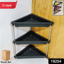 3-layer Multipurpose Plastic Corner Storage Rack