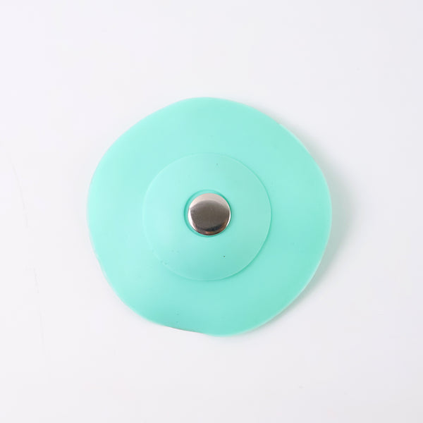 Creative 2-in-1 Light Green Silicone Sewer Sink Sealer Cover Drainer (Multicolour)