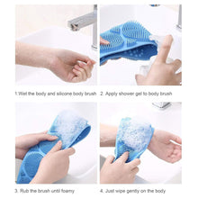 Silicone Body Scrubber Silicone Bath Body Brush (1 Pc  25 Inch)