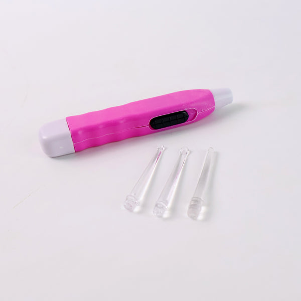 Pink Led Flashlight Earpick With Tweezer (1 Pc)