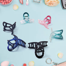 Plastic Hair Clamp Grip Simple Matte Hair Barrette Clamp (12 Pc   Mix Design)