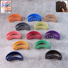 Plastic Hair Clamp Grip Simple Matte Hair Barrette Clamp (12 Pc)
