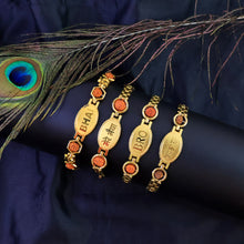 Gold Plated Metal Bracelet Rakhi For Brother (1 Pc)