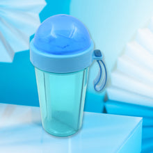 7125 2 Drinks In 1 Cup Water Bottle Stable Sturdy Dual Use Bottle 2 Straws For Shopping Travel For Outdoor Activities (1 Pc)