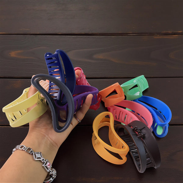 Plastic Hair Clamp Grip Simple Matte Hair Barrette Clamp (12 Pc)