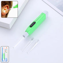 Green Led Flashlight Earpick With Tweezer (1 Pc)