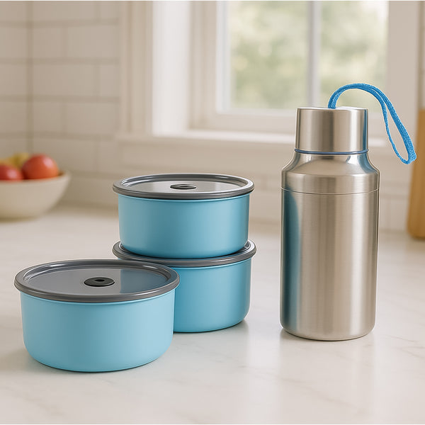 Tasty Lunch Case Set With Insulated Carry Bag