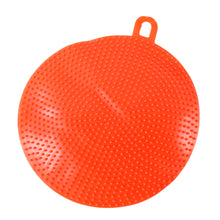 Red Silicone Dish Scrubber Sponge Mildew Free Non Stick Heat Resistant