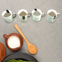 8240 Sunday Funday Ceramic Tea  Cups  Mug With Plastic Snacks Platter And 2 Compartment Chutney Bowl Milk Cup Coffee Cup Breakfast Cup Drinking Mug Or Outdoor For Household Gift For Birthday Wedding Party (6 Pcs Set)