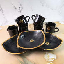 8237 Sweet Buzz Ceramic Tea  Cups  Mug Set With Seashell Shape Serving Bowl Milk Cup Coffee Cup Tea Cup Breakfast Cup Drinking Mug Or Outdoor For Household Gift For Birthday Wedding Party (8 Pcs Set)
