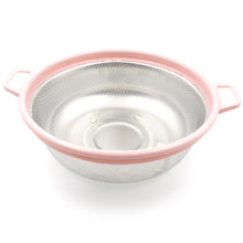 7147 Big Stainless Steel Colander With Handle Large Metal Mesh Basket Strainer For Pasta Spaghetti Berry Veggies Fruits  Kitchen Food Colander Dishwasher Safe (1 Pc )